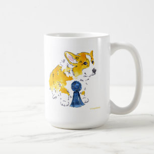 Tasse de corgi de ruban bleu