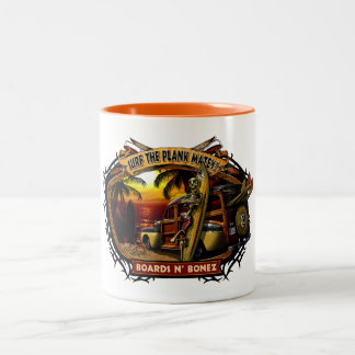 Tasse de coucher du soleil de Davey Bonez Woody