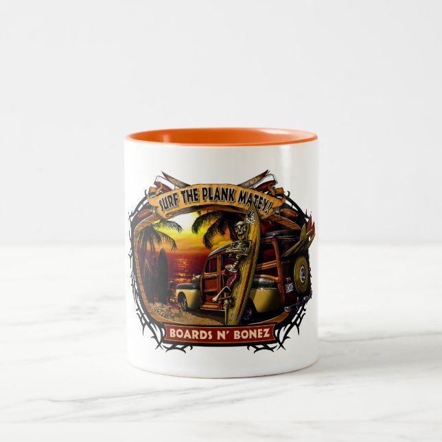 Tasse de coucher du soleil de Davey Bonez Woody (Centre)