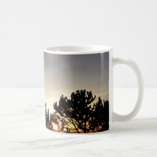 Tasse de coucher du soleil et de pin de Whitebark