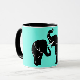 Tasse de couple éléphant couleurs personnalisées