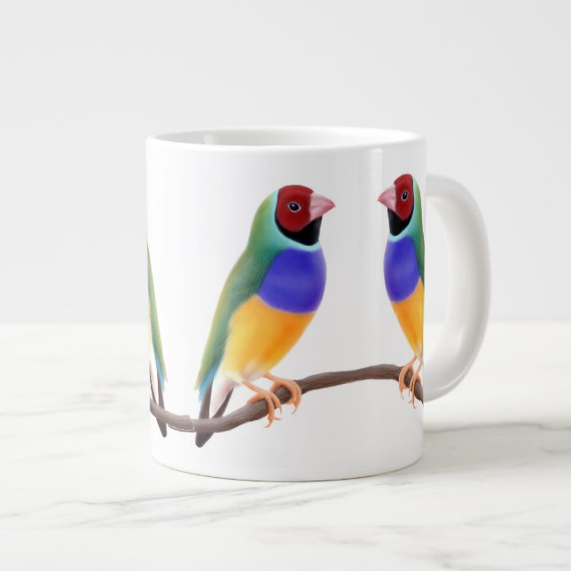 Tasse de couples de pinson de Gouldian (Devant droit)
