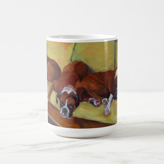 Tasse de coutume de sièste de chien de boxeur (Centre)