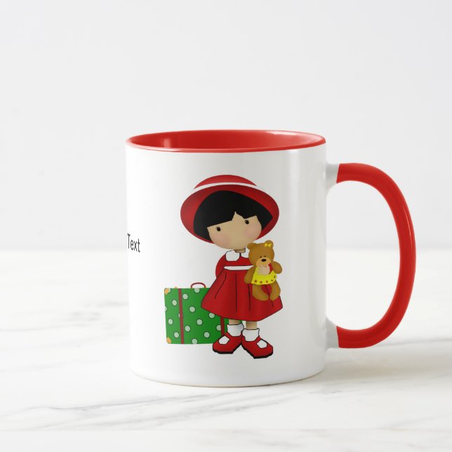 Tasse de coutume de voyageuse de fille (Droite)