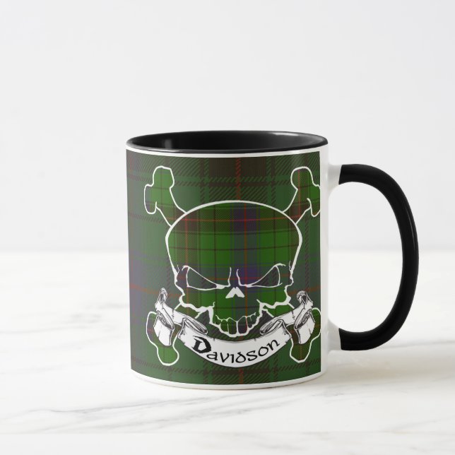 Tasse de crâne de tartan de Davidson (Droite)