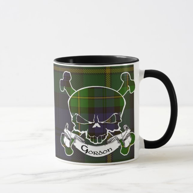 Tasse de crâne de tartan de Gordon (Droite)
