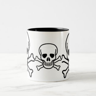 Tasse de crâne et d'os