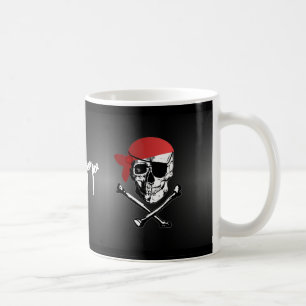 Tasse de crâne et d'os croisés de pirate