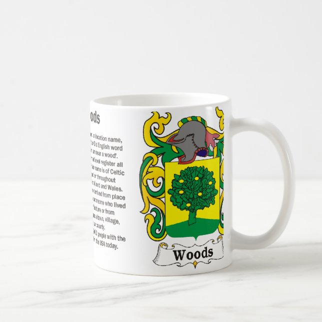 Tasse de crête de famille en bois (Droite)