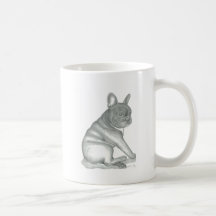 Tasse de croquis de bouledogue français