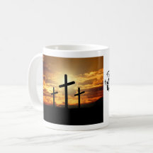 Tasse de crucifix de Soleil Levant