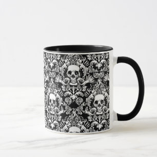 Tasse de damassé de crâne