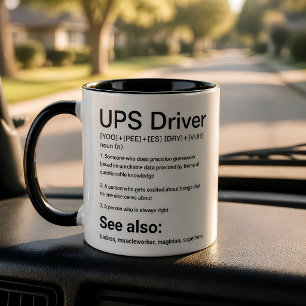Tasse de définition drôle de chauffeur UPS Humour 