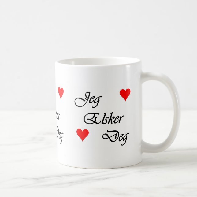 Tasse de degré de Norsk Jeg Elsker de Norvégien je (Droite)