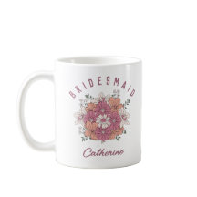 Tasse de demoiselle d'honneur à nom personnalisé F