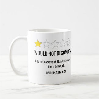 Tasse de départ de collègue avec 1 étoile