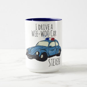 Tasse de dessin animé de voiture Wee-Woo drôle
