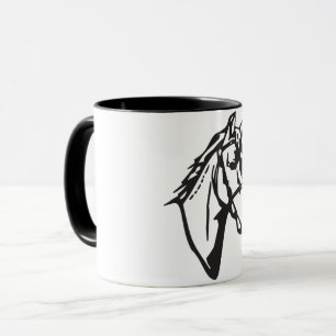 Tasse de dessin de cheval