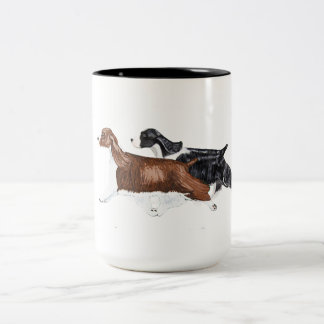 Tasse de deux épagneuls de springer anglais