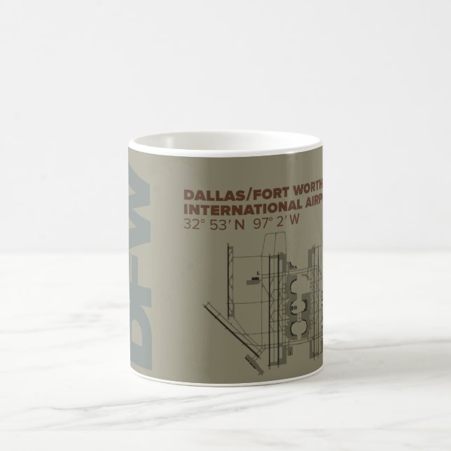 Tasse de diagramme de l'aéroport de Dallas/de Fort (Centre)