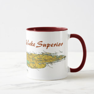 Tasse de diagramme du lac Supérieur de parc de