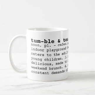 tasse de dictionnaire de dégringolade et de café