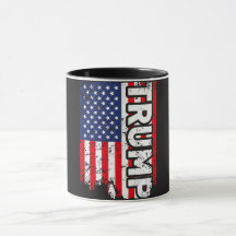Tasse de Donald Trump avec le drapeau des