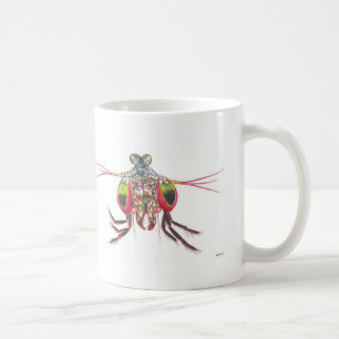 Tasse de double image de crevette de mante