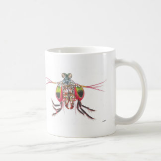 Tasse de double image de crevette de mante