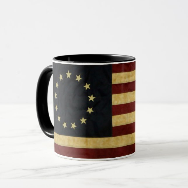 Tasse de drapeau de Betsy Ross (Devant gauche)