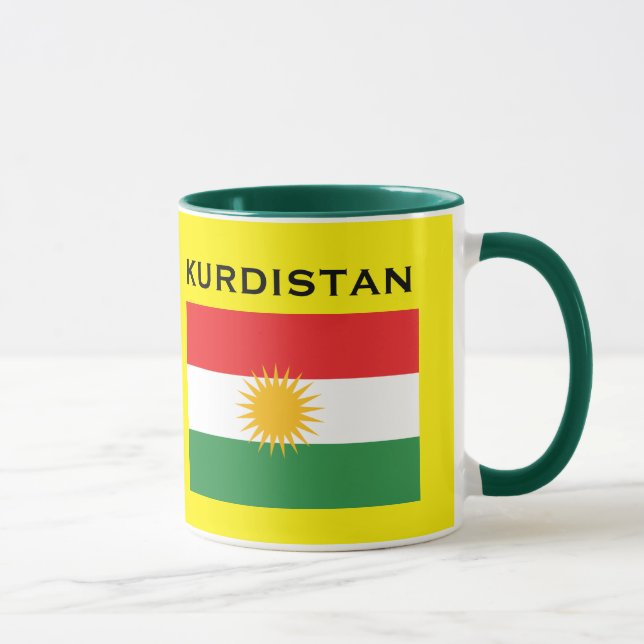 Tasse de drapeau de Kurdistan* (Droite)