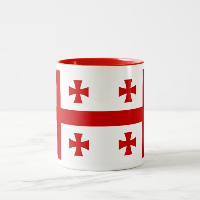Tasse de drapeau de la Géorgie (Centre)