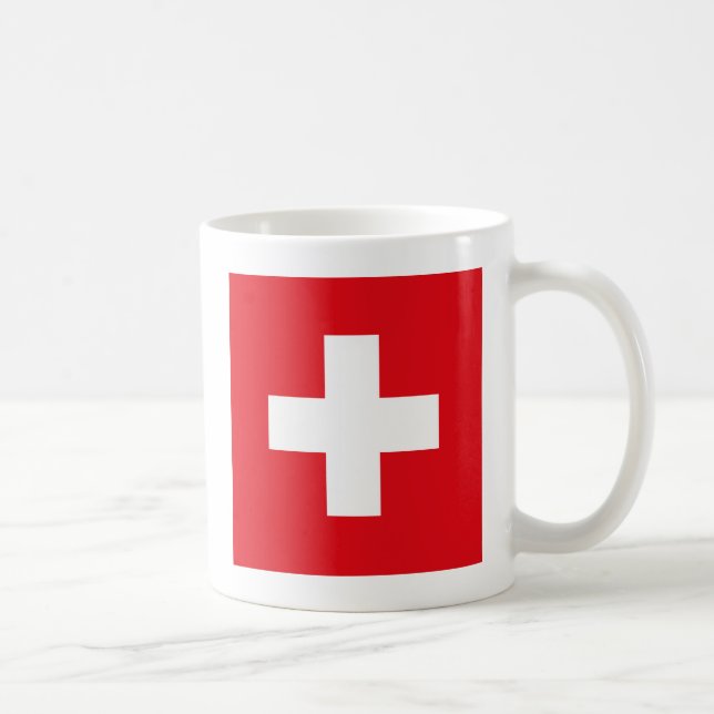 Tasse de drapeau de la Suisse (Droite)