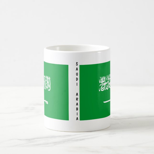 Tasse de drapeau de l'Arabie Saoudite (Centre)