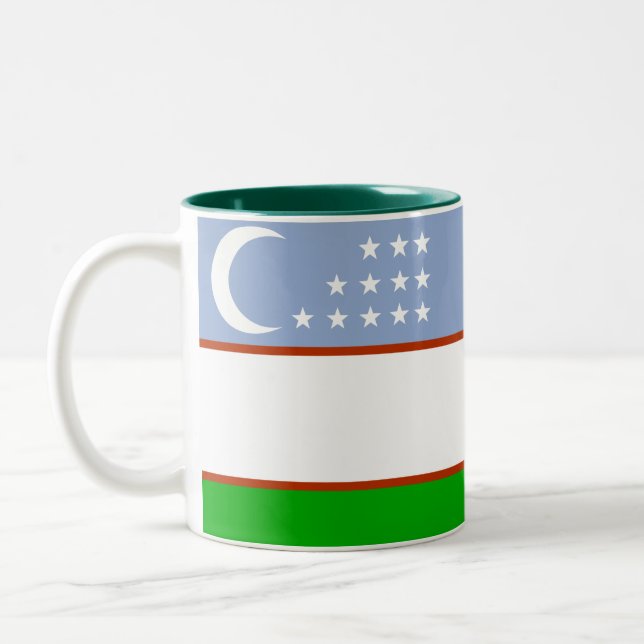 Tasse de drapeau de l'Ouzbékistan (Gauche)
