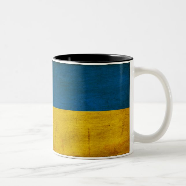Tasse de drapeau de l'Ukraine (Droit)