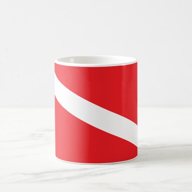 Tasse de drapeau de piqué de plongeur autonome (Centre)