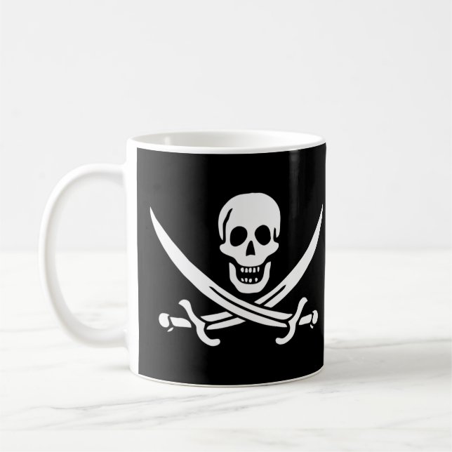 Tasse de drapeau de pirate de jolly roger (Gauche)