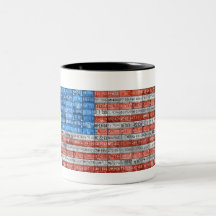 Tasse de drapeau de plaque minéralogique du