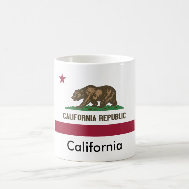 Tasse de drapeau d'état de la Californie (Centre)