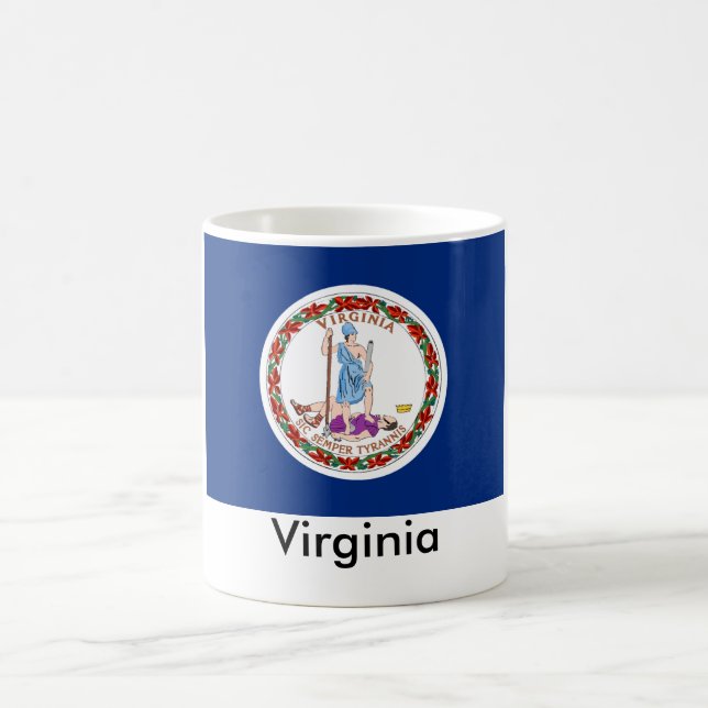 Tasse de drapeau d'état de la Virginie (Centre)