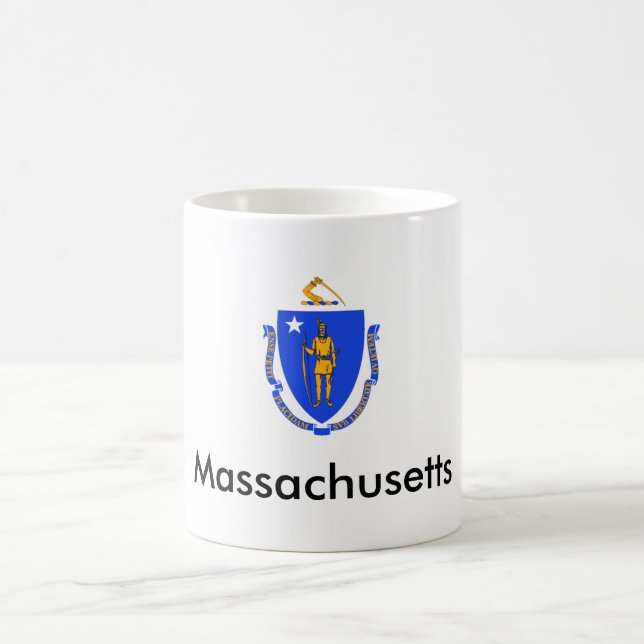 Tasse de drapeau d'état du Massachusetts (Centre)