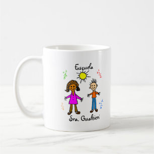Tasse de "école" d'Escuela personnalisable