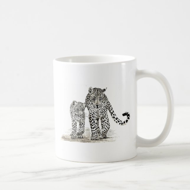 Tasse de famille de léopard (Droite)
