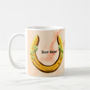 Tasse de fer à cheval à fleurs jaune