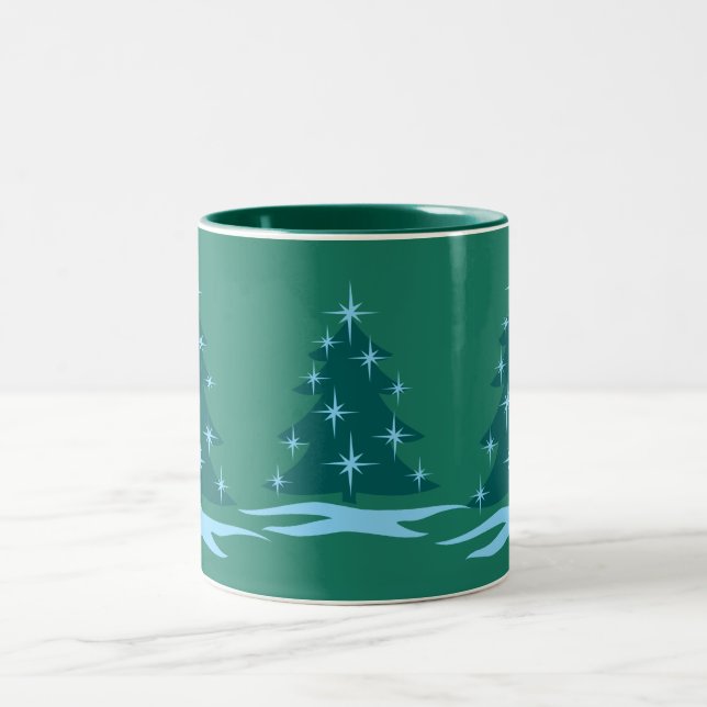 Tasse de fête d'arbre de Noël de tasse de café de (Centre)