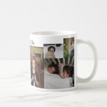 Tasse de fête des pères de collage de photo