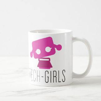 Tasse de filles de technologie avec le point