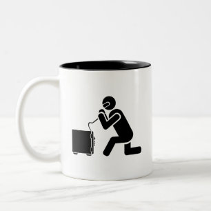 Tasse de fissuration de pictogramme de