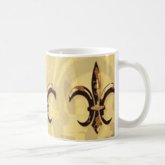 Tasse de Fleur-De-lis de bronze et d'or